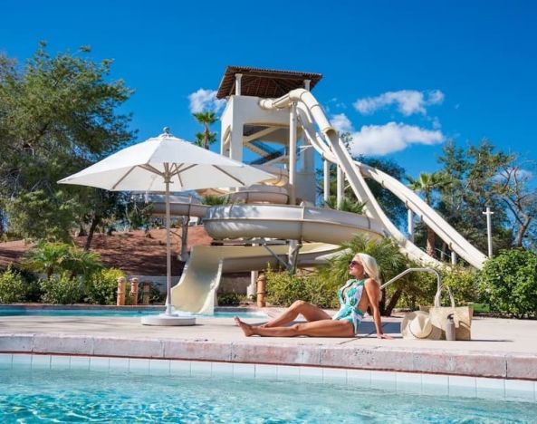 Relaxing outdoor pool area at Arizona Grand Resort.