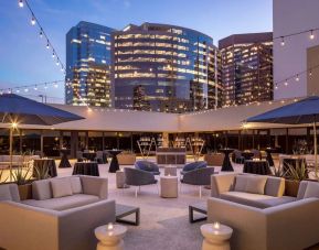 Stunning outdoor terrace and coworking space at Hyatt Regency Phoenix.