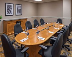 Professional meeting room at Hilton Indianapolis Hotel & Suites.