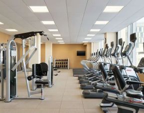 Fitness center available at Hilton Garden Inn Calgary Downtown.