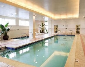 Stunning indoor pool at Sonesta Emeryville - San Francisco Bay Bridge.