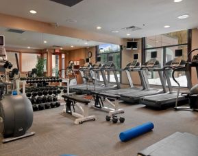 Equipped fitness center at Hilton Whistler Resort & Spa.