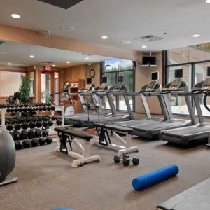 Equipped fitness center at Hilton Whistler Resort & Spa.