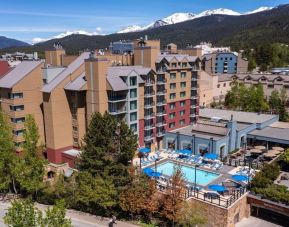 Stunning outdoor pool at Hilton Whistler Resort & Spa.