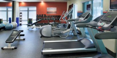 Well equipped fitness center at Hampton Inn Washington - Downtown - Convention Center.