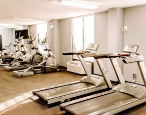 Well equipped fitness center at Wyndham Garden Dallas North.