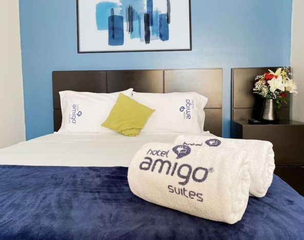 Romantic king room at Hotel Amigo Suites.