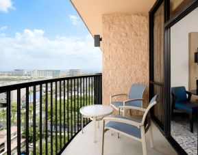 Day rooms with outdoor balcony at Sheraton Park Hotel At The Anaheim Resort.