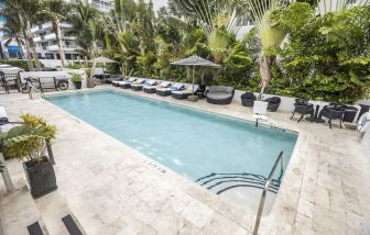 Stunning outdoor pool at Hotel Croydon.