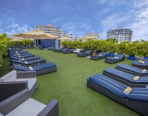 Lovely outdoor terrace at Catalina Hotel & Beach Club.