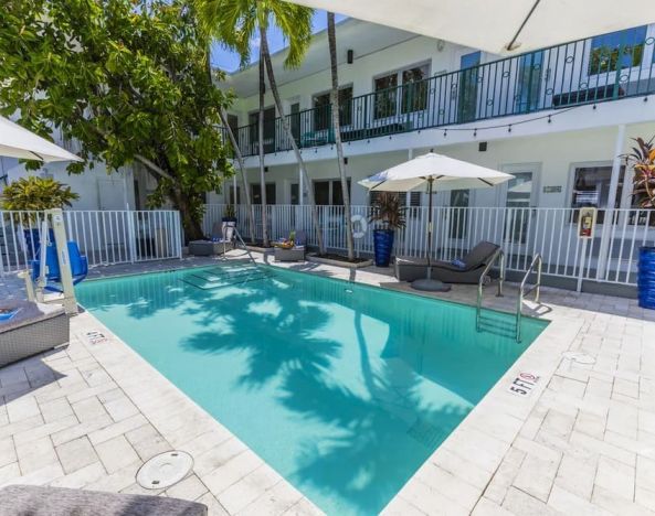 Stunning outdoor pool at Seaside All Suites Hotel.