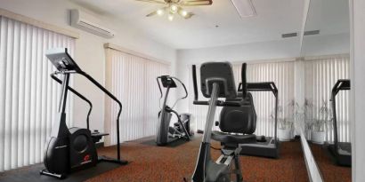Fitness center available at Coratel Inn & Suites By Jasper New Braunfels IH-35 EXT 189.
