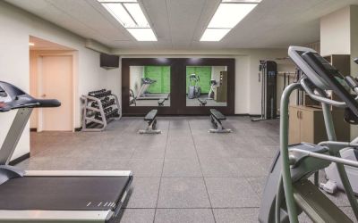 Fitness center at La Quinta Inn & Suites By Wyndham Philadelphia Airport.