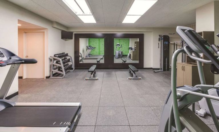 Fitness center at La Quinta Inn & Suites By Wyndham Philadelphia Airport.