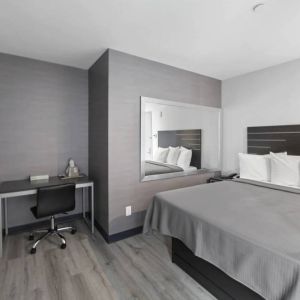 Day use room with work desk at Hotel 365 Bronx.
