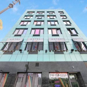 Hotel exterior at Hotel 365 Bronx.