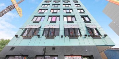 Hotel exterior at Hotel 365 Bronx.