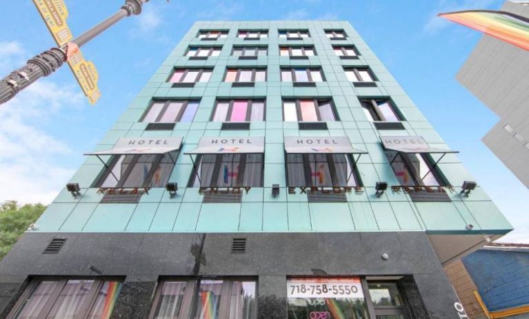 Hotel exterior at Hotel 365 Bronx.