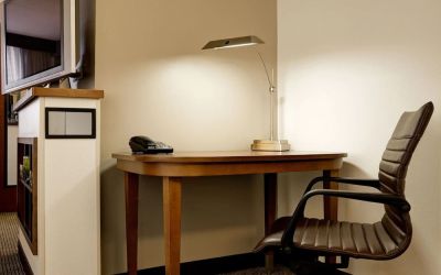 In-room work desk at Hyatt Place Chicago/Hoffman Estates.
