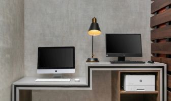 Business center at TownePlace Suites Nashville Midtown.