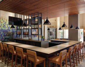 Bar and coworking area at Hilton Scottsdale Resort & Villas.
