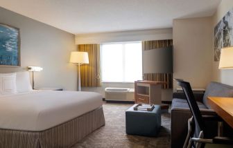 Delux king room with work desk at SpringHill Suites Newark Liberty Int. Airpt.