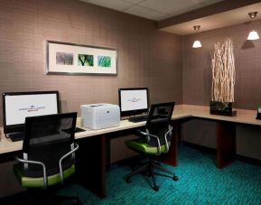 Business center with PC, internet, and printer at SpringHill Suites Newark Liberty Int. Airpt.