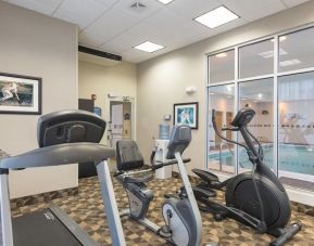 Fitness center with treadmills at Holiday Inn Aurora North- Naperville.