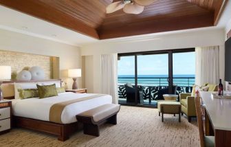 Delux king room with sea view at Ko'a Kea Resort On Po`ipu Beach.