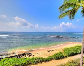 Beautiful beach right at your fingertips at Ko'a Kea Resort On Po`ipu Beach.