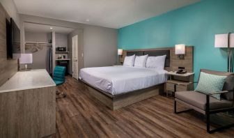King bed at Travelodge LAX By Wyndham.