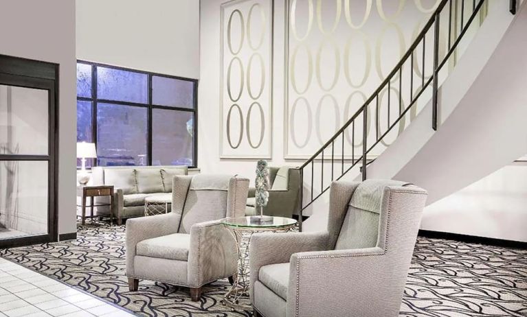 Lobby lounge at Norwood Inn & Suites La Crosse.