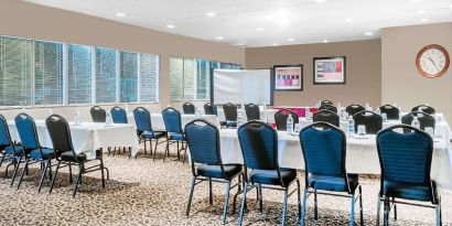 Professional meeting room at Norwood Inn & Suites La Crosse.
