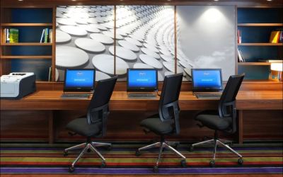 Business center available at Hampton By Hilton Birmingham Broad Street.
