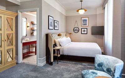 Spacious king room with TV and bathroom at The Citizen Hotel, Autograph Collection.