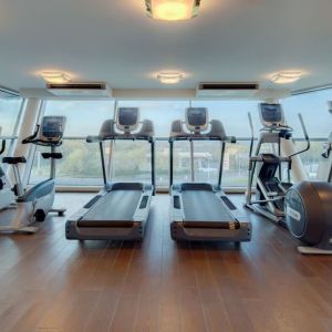 Fitness center at DoubleTree By Hilton Newcastle International Airport.