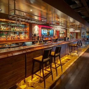 Hotel bar at DoubleTree By Hilton Newcastle International Airport.