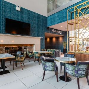 Dining area at DoubleTree By Hilton Newcastle International Airport.