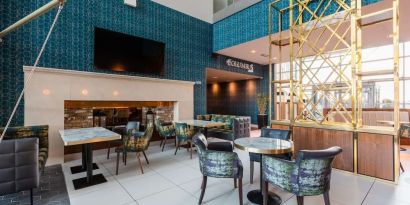 Dining area at DoubleTree By Hilton Newcastle International Airport.
