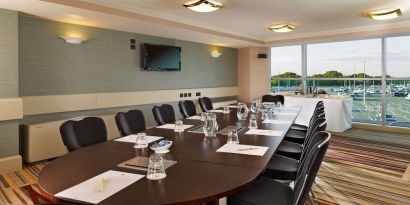 Professional meeting room at DoubleTree By Hilton Newcastle International Airport.