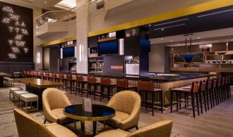 Hotel bar and lounge area at Hilton Minneapolis.