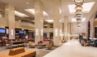 Lobby lounge at Hilton Minneapolis.