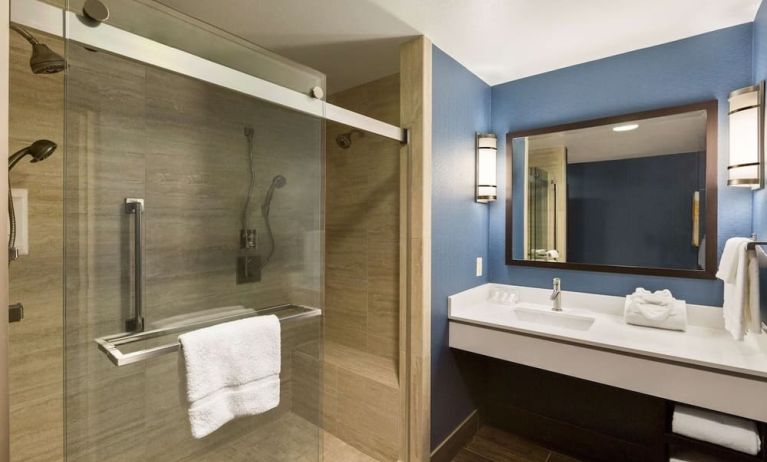 Private guest bathroom with shower at Hilton Garden Inn Houston NW/Willowbrook.