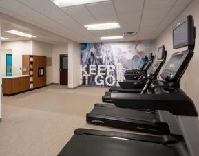The hotel fitness center is equipped with numerous treadmills for guests keen to stay in shape, and has plenty of towels.
