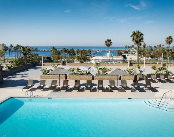 Stunning outdoor pool at Sonesta Redondo Beach & Marina.