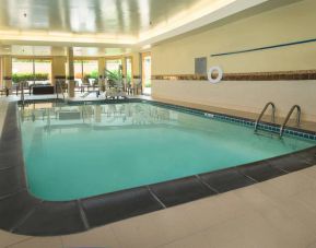 Sonesta Select Allentown Bethlehem Airport’s indoor pool has a lift, and numerous chairs nearby.