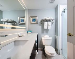 Private guest bathroom with shower at Holiday Inn Belcamp - Aberdeen Area.