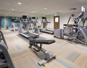 Fitness center at Holiday Inn Express & Suites Yorkville.