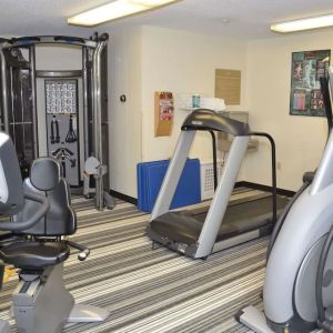 Fitness center at Sonesta Simply Suites Detroit Warren.