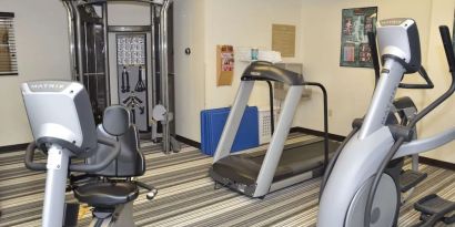 Fitness center at Sonesta Simply Suites Detroit Warren.